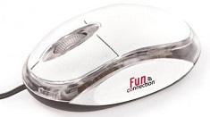 Souris optique filaire FUN CONNECTION blanche